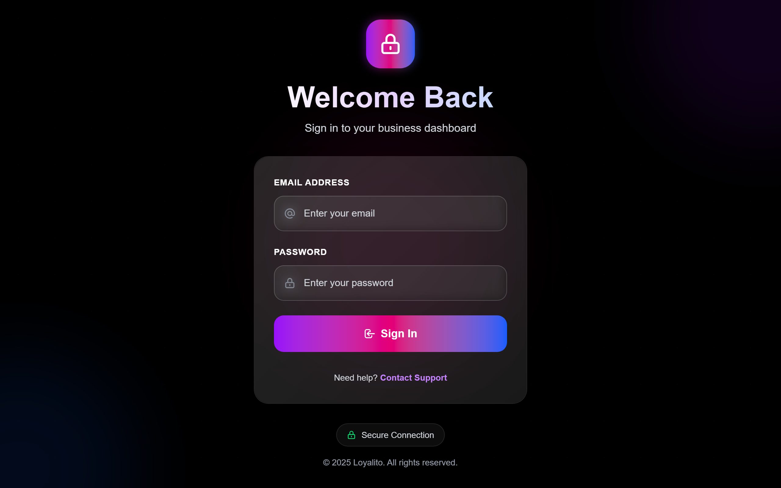Loyalito · Loyalty & Rewards SaaS — screenshot